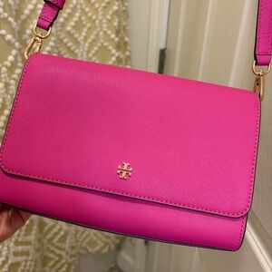 Tory Burch Emerson Pink Crossbody Bag